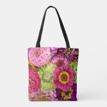 Zinnia Blommigt Tote