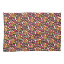 Zinnia Blomsterträdgård Blommigt Kitchen Towel