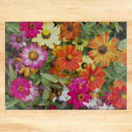 Zinnia-Blomsterträdgårdens Blommigt