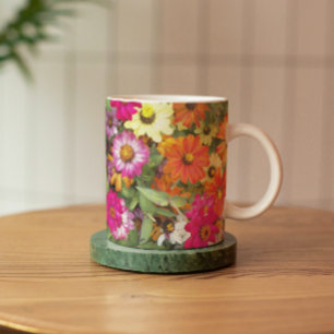 Zinnia-Blomsterträdgårdens Blommigt Mugg