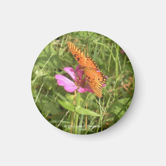 Zinnia & Butterfly Magnet (Framsidan)