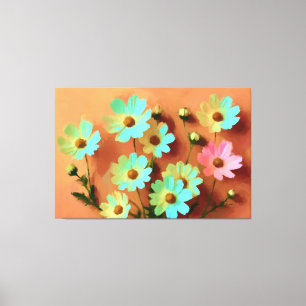 Zinnia Elegans Expressive Stil Canvastryck