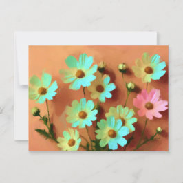 Zinnia Elegans Flowers Vykort