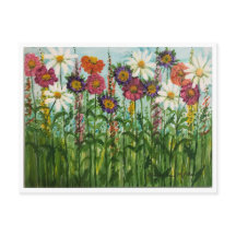 Zinnia, Margareta, Aster Blommor Postkort