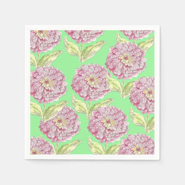 Zinnia Mönster Pappersservett (Framsidan)