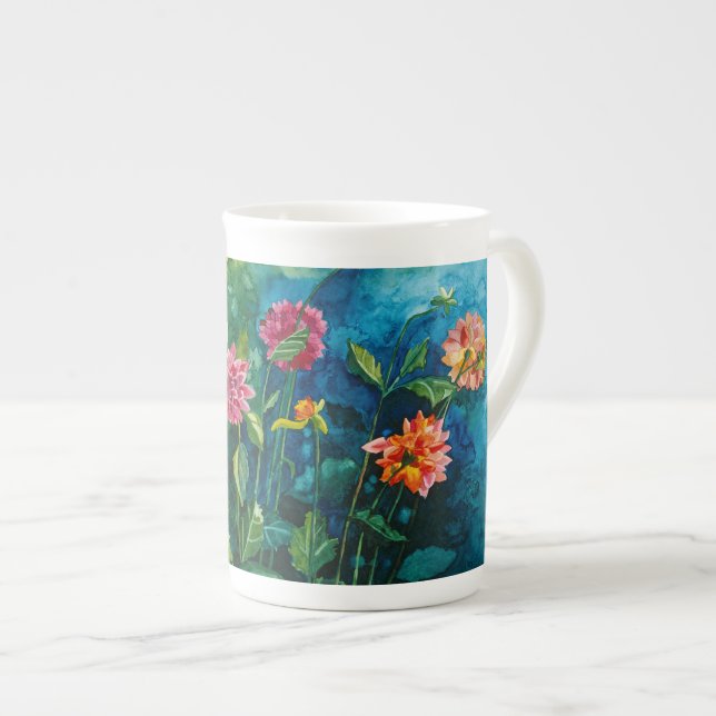 Zinniabenporslin Benporslin Mugg (Framsida höger)