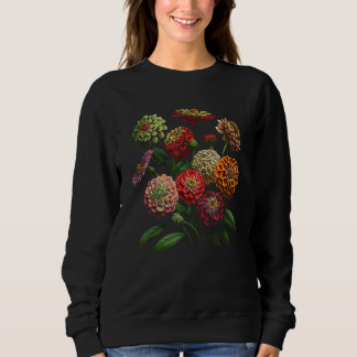 Zinniablommor Blomsterbukett Design T Shirt