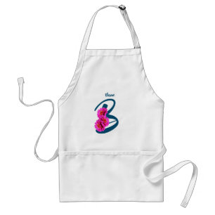 Zinniablommor Monogram Initial B Personlig Förkläde