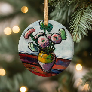 Zinnias Henry Lyman Sauxen Julgransprydnad Keramik