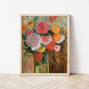 Zinnias och Asters   Tadeusz Makowski Poster