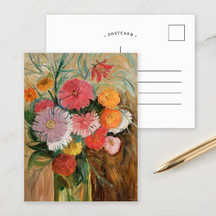 Zinnias och Asters   Tadeusz Makowski Vykort