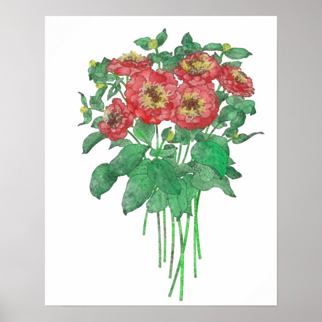 Zinnias Poster (Framsidan)