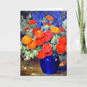 Zinnior, färgad och vacker kort