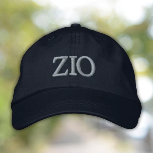 Zio Broderad mössa - Present till italiensk farbro Keps (Zio Embroidered Baseball Cap Gift for Italian Uncle Birthday Father's Day)