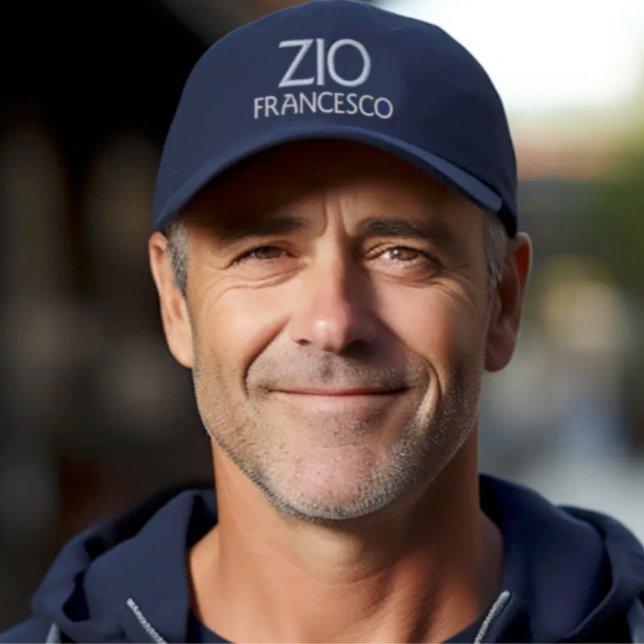 Zio Embroidered Cap Custom Gift for Italian Uncle Broderad Keps (Zio personalized Embroidered Baseball Cap Italian Uncle Gift)