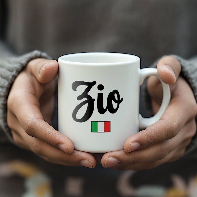 Zio Italienska Flagga Mugg - Farbror (Zio Mug with Italian Flag - Thoughtful Gift for Italian Uncle)