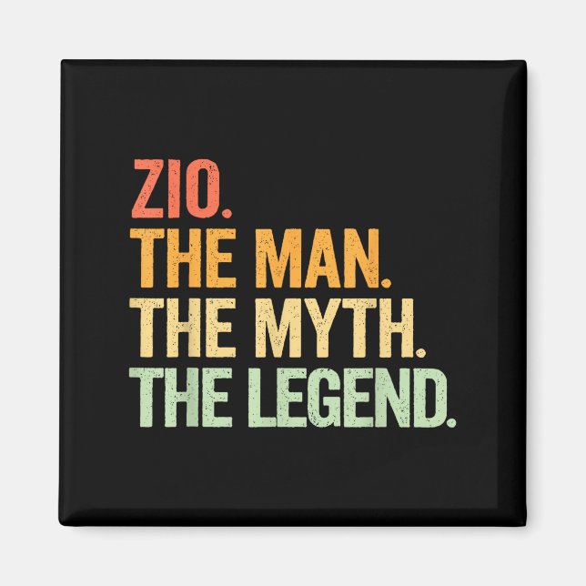 Zio Man Myth Legend Retro Artwork Magnet (Framsidan)