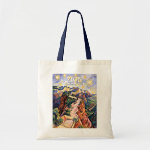 Zion Angels Landing vandringsled Färgrik Van Gogh Tygkasse