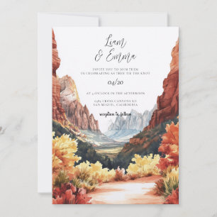 Zion Bröllopsdestination Inbjudan