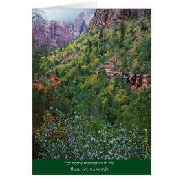 Zion Canyon: Bereavement Hälsningskort