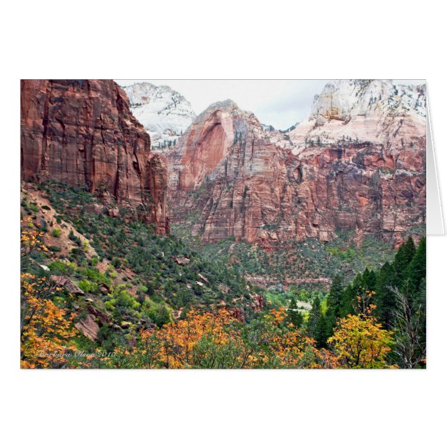 Zion Canyon nationalpark Hälsningskort (Framsidan Horizontal)