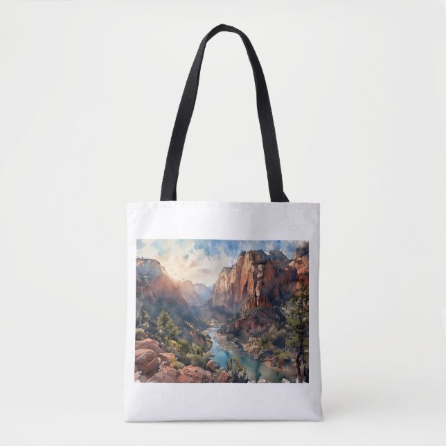 Zion Canyon vid soluppgång,  Tygkasse (Framsida)