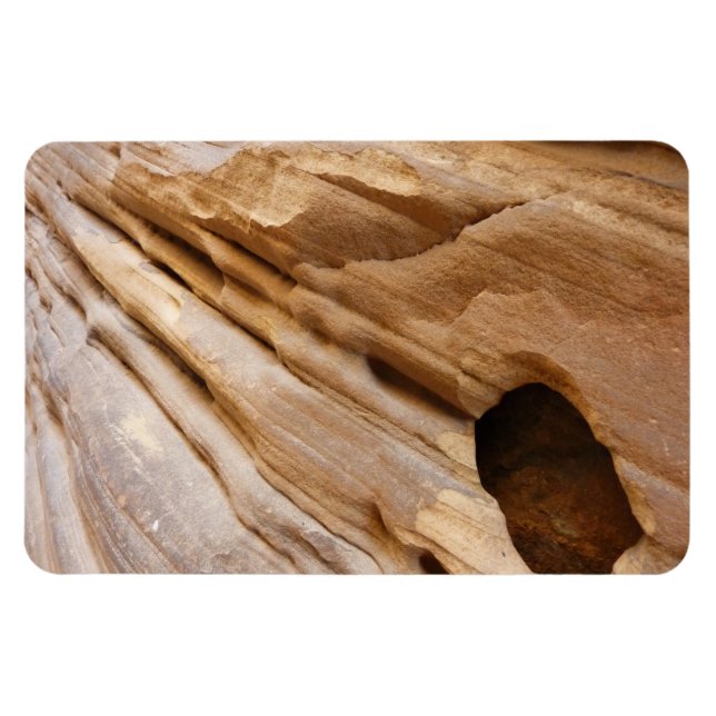 Zion Canyon Wall I Abstrakt Natur Fotografi Magnet (Horisontell)