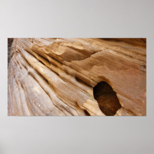 Zion Canyon Wall I Abstrakt Natur Fotografi Poster