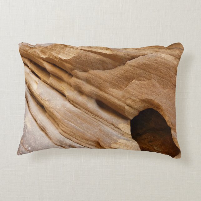 Zion Canyon Wall I Abstrakt Natur Fotografi Prydnadskudde (Baksidan)