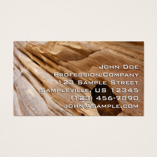 Zion Canyon Wall I Abstrakt Natur Fotografi Visitkort (Framsidan)