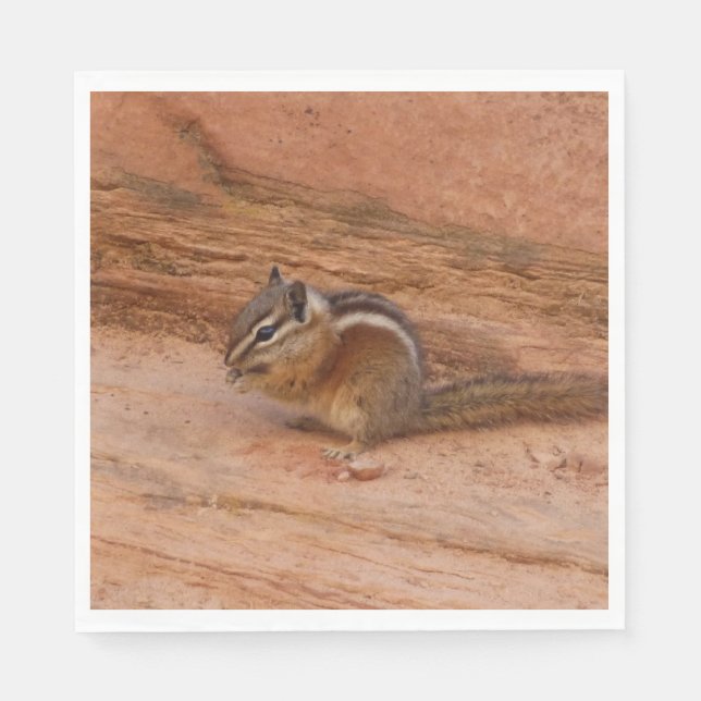 Zion Chipmunk på Red Sten Pappersservett (Framsidan)