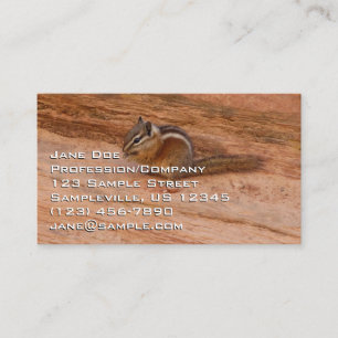 Zion Chipmunk på Red Sten Visitkort