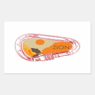 Zion Climate Carabiner Rektangulärt Klistermärke