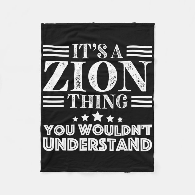 Zion First Namn, helgdag Fars dag Manar Fleecefilt (Framsidan)