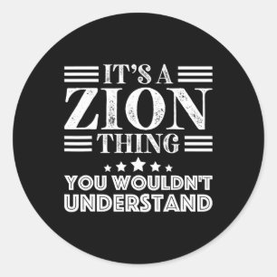 Zion First Namn, helgdag Fars dag Manar Runt Klistermärke