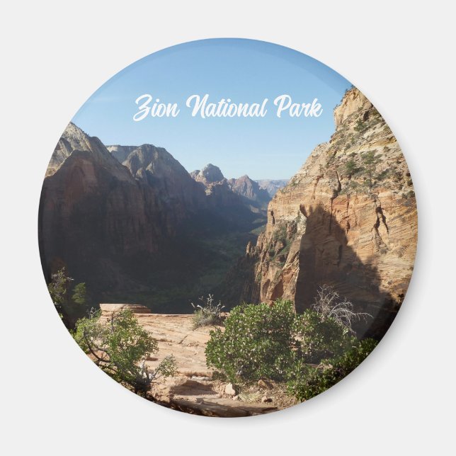 Zion från Änglar landningsbanans Zion nationalpark Magnet (Framsidan)