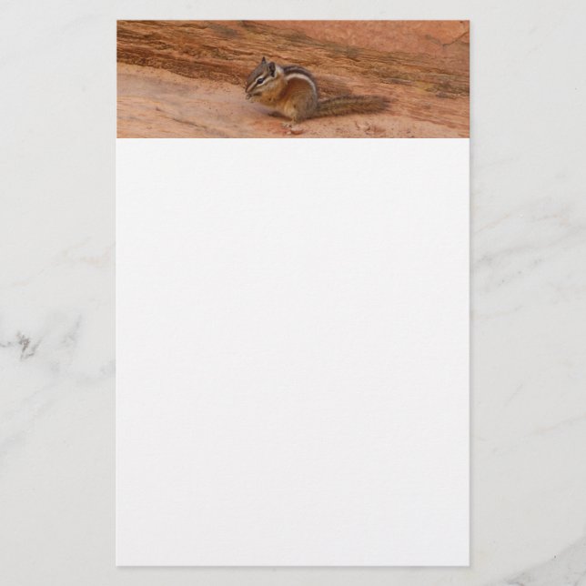 Zion jordekorre på röda klippor brevpapper (Framsida)