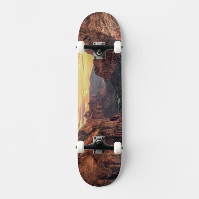 Zion kanjonnationalpark skateboard bräda 20 cm (Framsida)