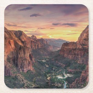 Zion kanjonnationalpark underlägg papper kvadrat