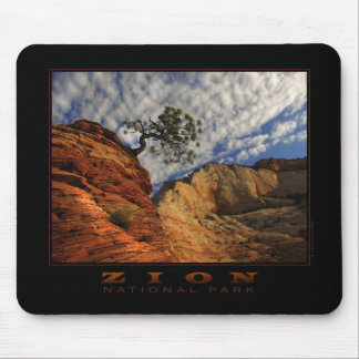 Zion Lone träd Mousepad (vågrät) Musmatta