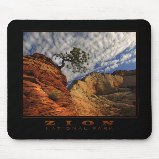 Zion Lone träd Mousepad (vågrät) Musmatta (Framsidan)