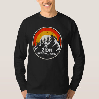 Zion National Park Bergträd & Sol Camping Hi T Shirt