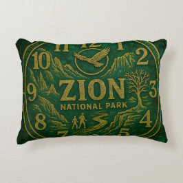 Zion National Park Canyon Hiking and Eagle Art Prydnadskudde