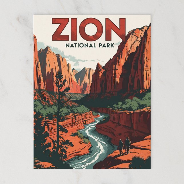 Zion National Park Canyon Vykort (Skapare uppladdad)