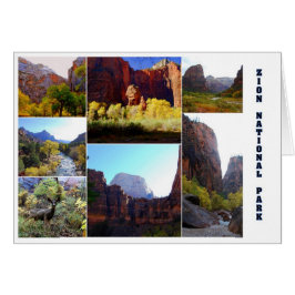 Zion National Park Collage Card Hälsningskort