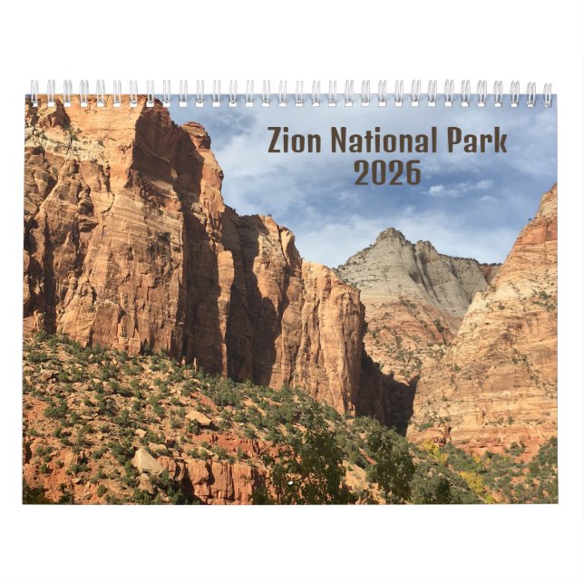 Zion National Park Fotografi 2026 Kalender (Omslag)