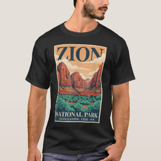 Zion National Park Outdoors Angels Landing Utah T Shirt