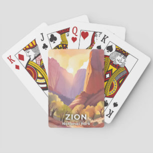 Zion National Park Resa Akvarell Casinokort
