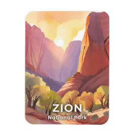 Zion National Park | Resa Akvarell Magnet