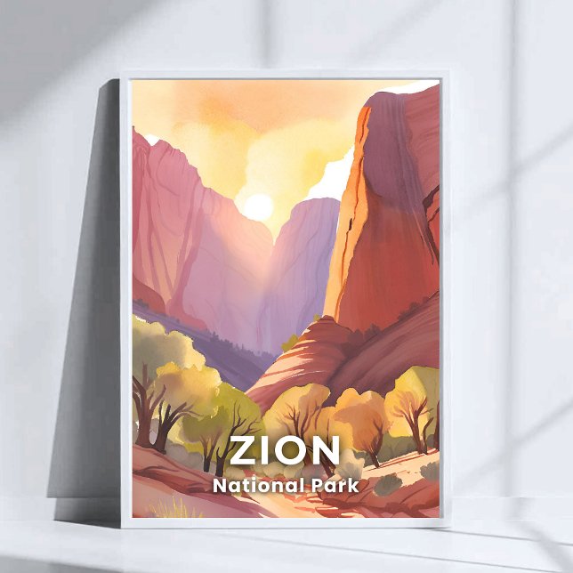 Zion National Park | Resa Akvarell Poster (Skapare uppladdad)